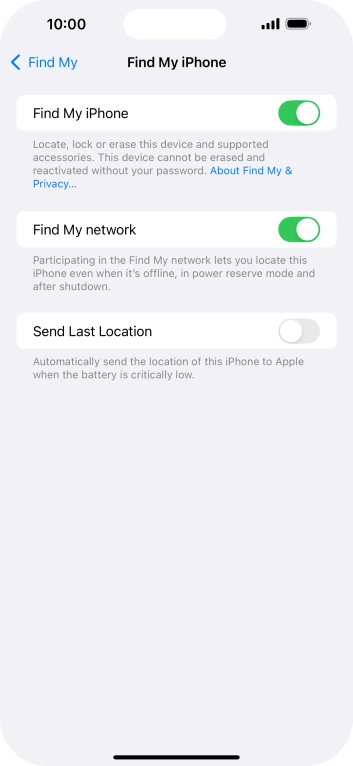 Press the indicator next to 