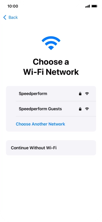 Press the required Wi-Fi network.