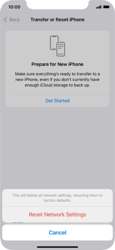 Press Reset Network Settings.