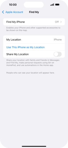 Press Find My iPhone.
