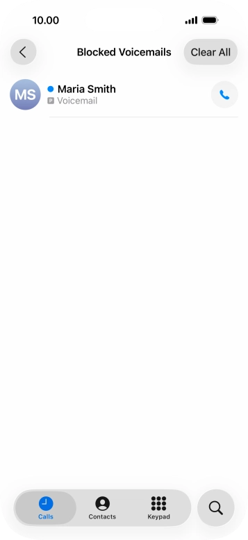 Press the required message.