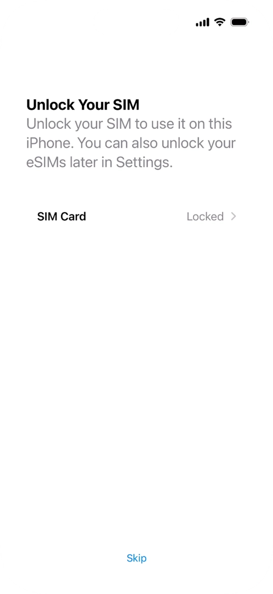 Press SIM Card.