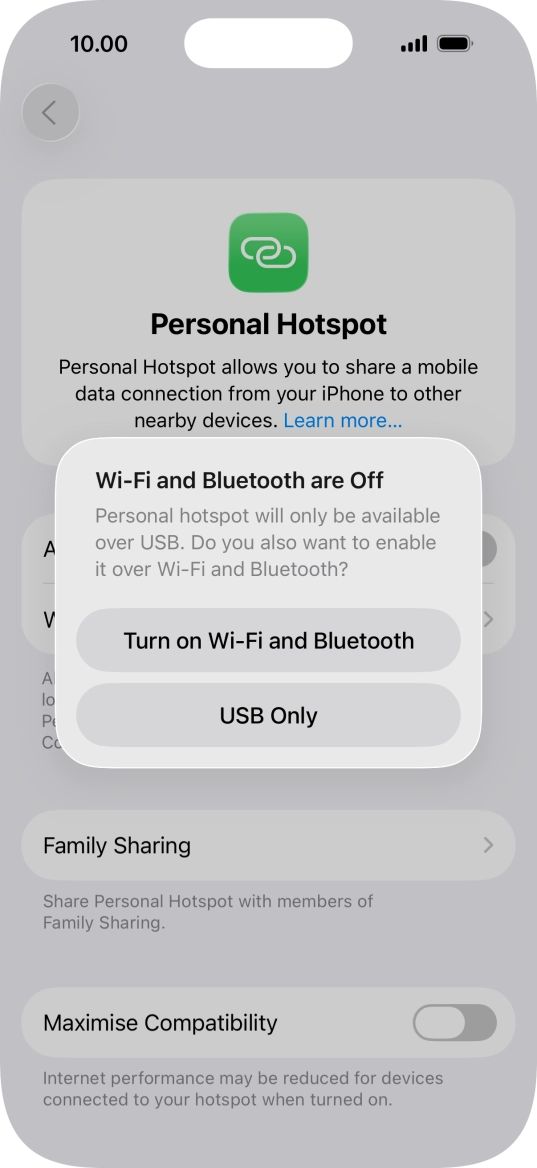 If Wi-Fi is turned off, press Turn on Wi-Fi and Bluetooth.