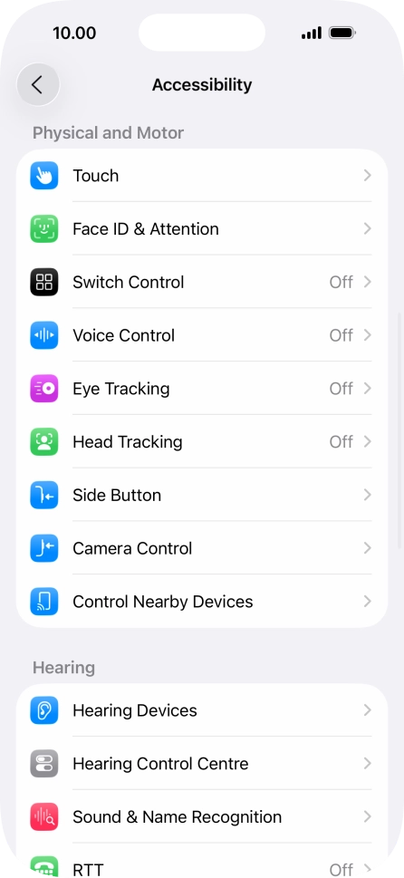 Press the required category below 