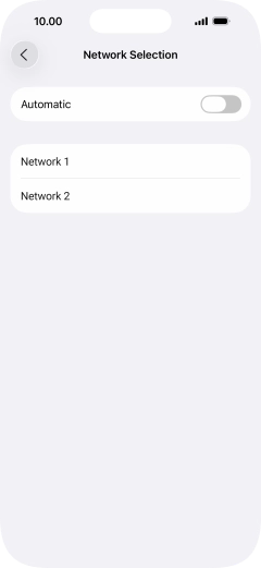 If you turn off the function, press the required network.