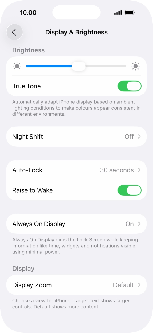 Press Always On Display.