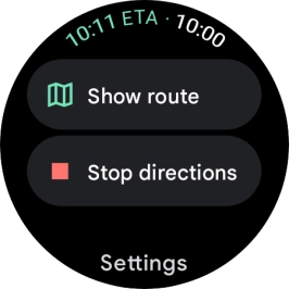 Press Stop directions.