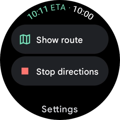 Press Stop directions.