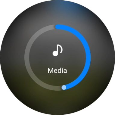 Slide the circle to select the required volume.