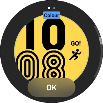 Slide your finger on the screen to change between the different designs.