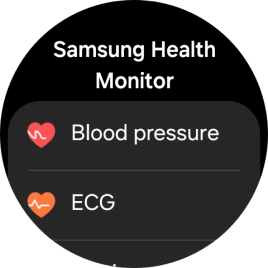 Press Blood pressure and follow the instructions on the screen to measure your blood pressure.