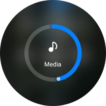 Slide the circle to select the required volume.