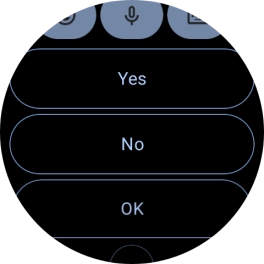 Press the required reply.