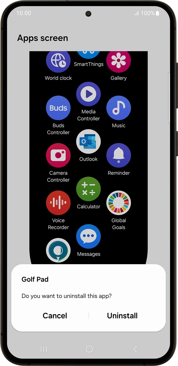 On your phone: Press Uninstall.
