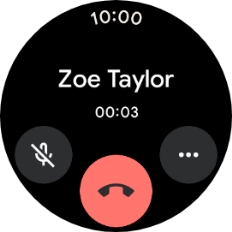 Press the end call icon.