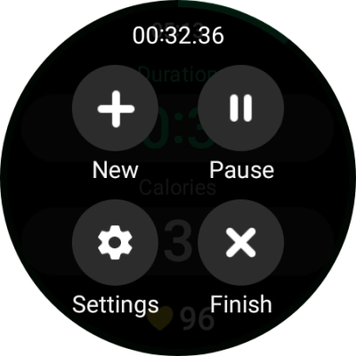 Press Pause to pause activity.