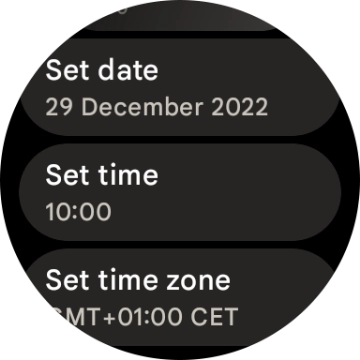Press Set date.