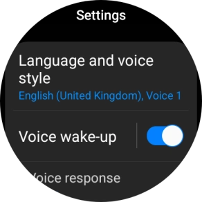 Press Language and voice style.