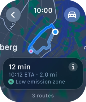 Press the transport type icon.