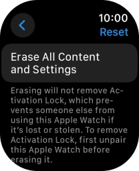 Press Erase All Content and Settings.