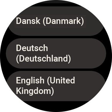 Press the required language.