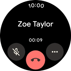 Press the end call icon.