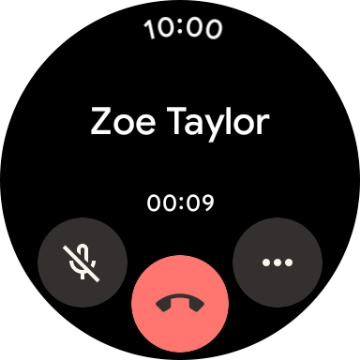 Press the end call icon.