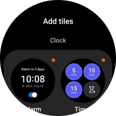 Press the required widget to add it.