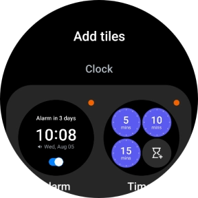 Press the required widget to add it.