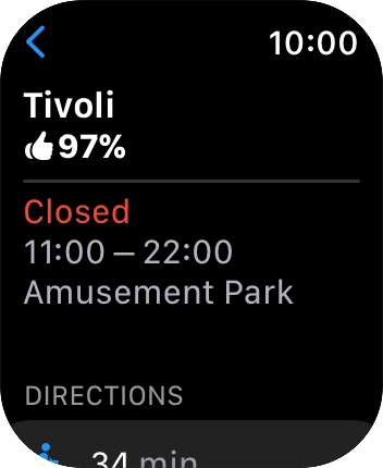 Press the required destination.