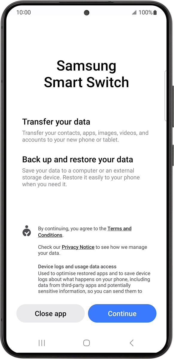 On your phone: Press Continue.