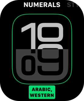 Turn the Digital Crown to change between the different designs.