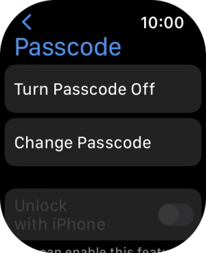 Press Turn Passcode Off and key in the current lock code.