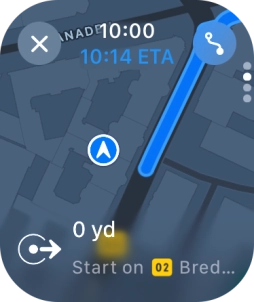 Follow the instructions on the screen to go to the required destination.