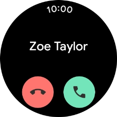 Press the accept call icon to answer the call.