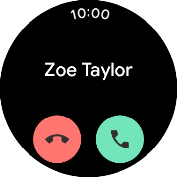 Press the accept call icon to answer the call.