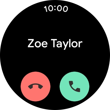Press the accept call icon to answer the call.