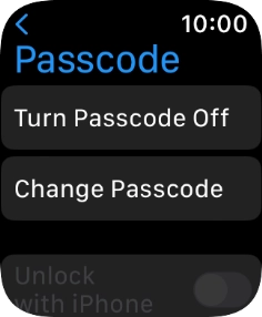 Press Turn Passcode Off and key in the current lock code.