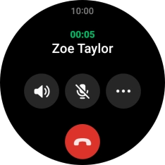 Press the end call icon.