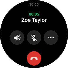 Press the end call icon.