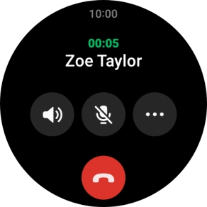 Press the end call icon.