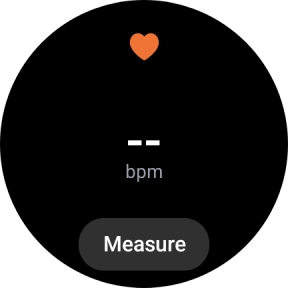 Press Measure and wait while the smartwatch measures your heart rate.