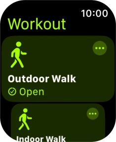 Press the required training activity to start it.