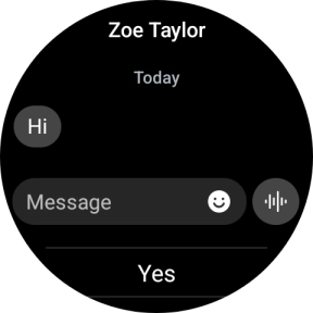 Press the record message icon and follow the instructions on the screen to record and send the required reply.