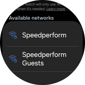 Press the required Wi-Fi network.