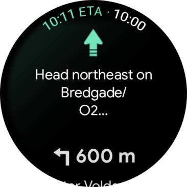 Follow the instructions on the screen to navigate to the selected destination.