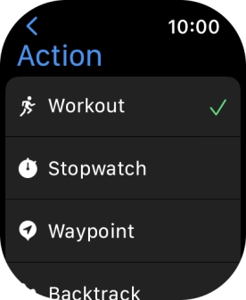 Press the required setting.