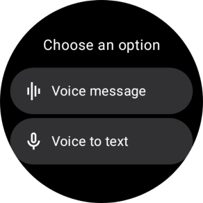 Press the required setting and follow the instructions on the screen to record and send the required reply.