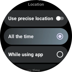Follow the instructions on the screen to select the required settings and turn the function on or off.