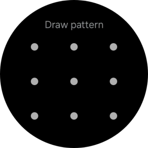 Slide your finger across the screen to connect at least four points and follow the instructions on the screen to create a pattern as lock code.